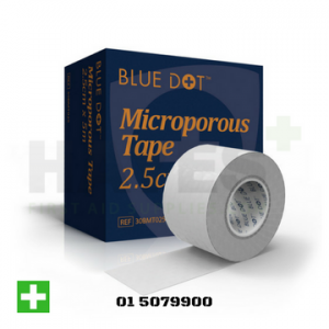 Blue Dot Microporous Tape Boxed 1.25cm x 10m