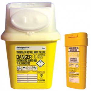 Biohazard First Aid & Sharps Disposal Bin 0.645 litre