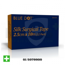 Blue Dot Silk Surgical Tape 2.5cm x 10m Single