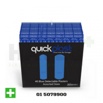 Quickplast Blue Detectable Refill 40 Assorted Plasters